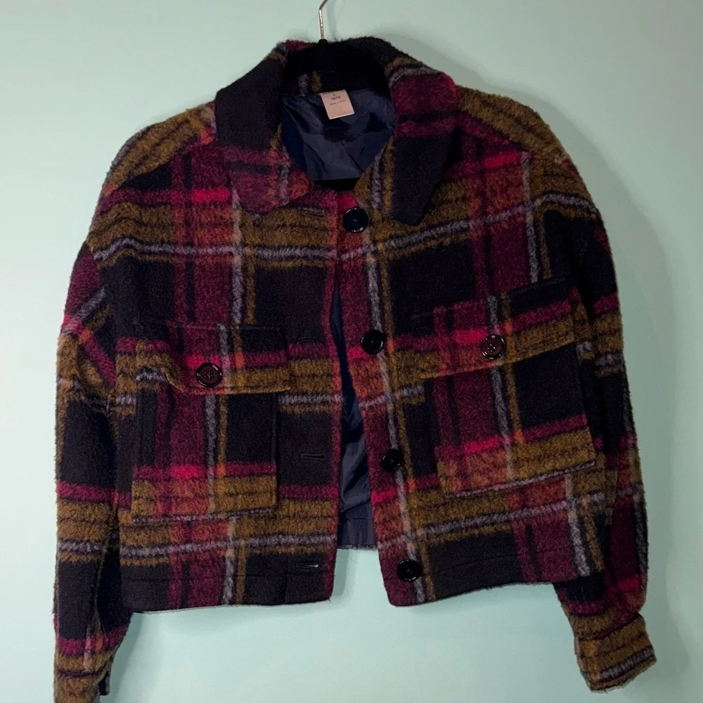 Nordstrom kids Plaid Cropped Jacket lined  Bundle any girls items and save big